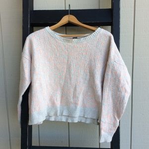 Free People Cropped Leopard Sweater